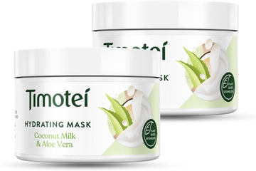 Timotei Shampoo, Conditioner Or Mask Silicon-Free Made From Natural Herbal Ingredients And Plant Based Detanglers Suitable For All Types Of Hair 300Ml, 2 Pack (Hydrating Mask)