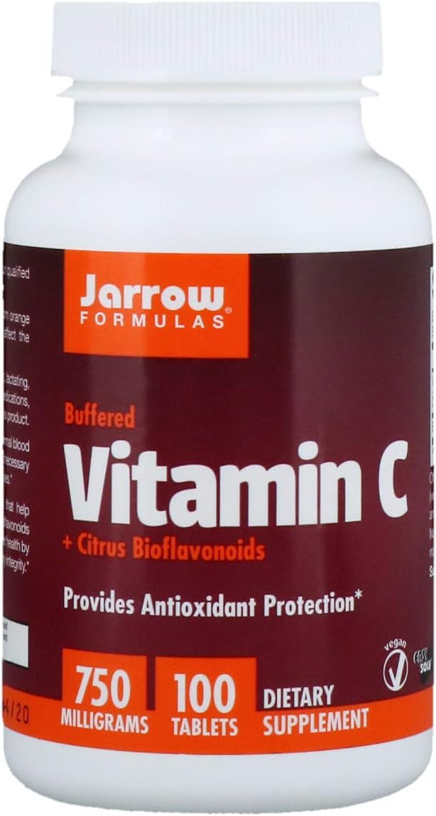 Jarrow Formulas Vitamin C + Citrus Bioflavonoids, Dietary Supplement Provides Antioxidant Protection, 750 Mg, 100 Tablets