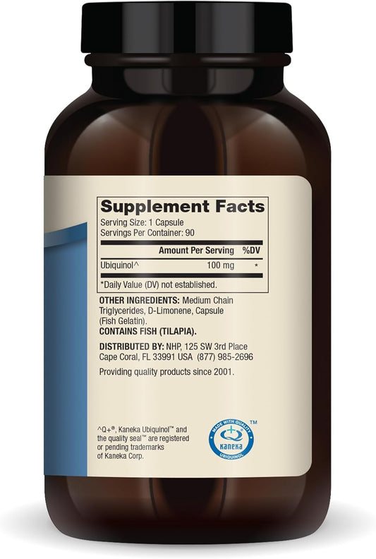 Dr. Mercola Ubiquinol - Supports Energy, Cellular Health & Heart Health - 100 Mg Ubiquinol - High-Absorption Formula - Non-Gmo, Gluten-Free & Soy-Free - 90 Capsules (90 Servings)