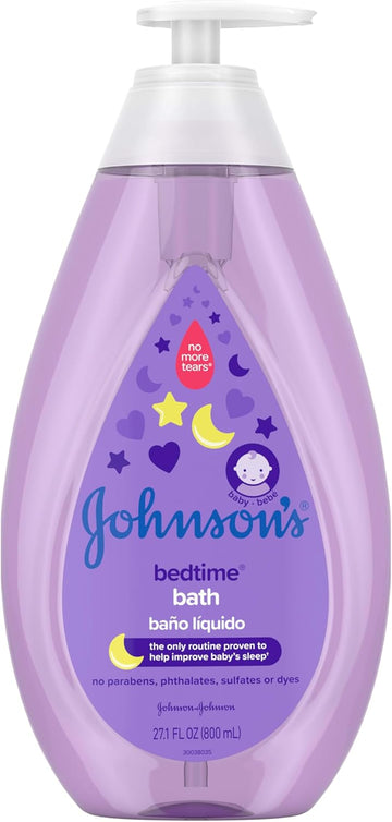 Johnson'S Bedtime Baby Bath With Soothing Naturalcalm Aromas, Hypoallergenic & Tear-Free Liquid Baby Bath Formula, No Parabens, Sulfates, Dyes, Or Phthalates, 27.1 Fl. Oz
