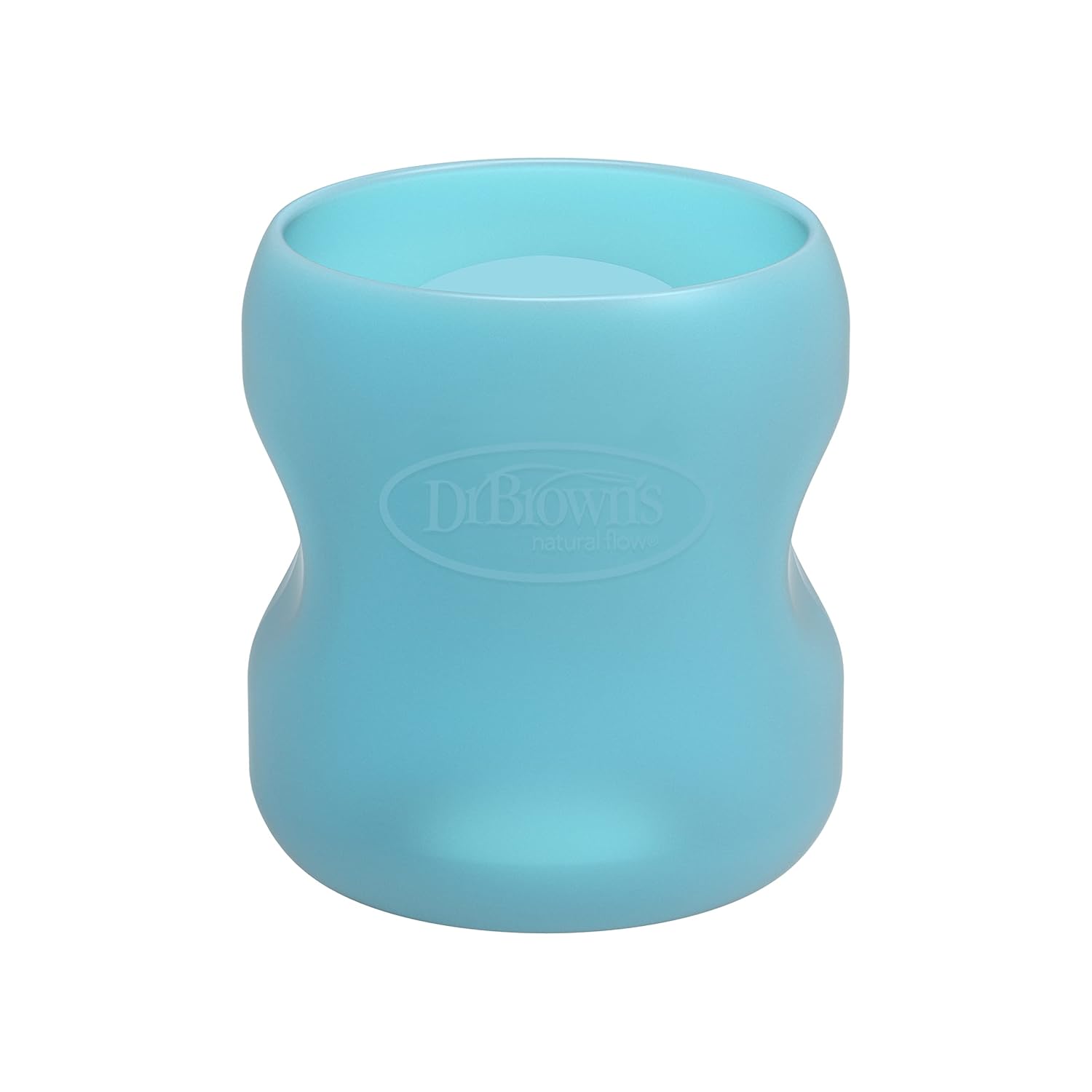 Dr. Brown'S Natural Flow Options+ Glass Baby Bottle Sleeves,100% Silicone,5 Oz,Wide-Neck,Blue