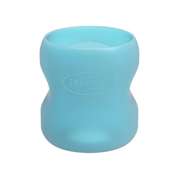 Dr. Brown'S Natural Flow Options+ Glass Baby Bottle Sleeves,100% Silicone,5 Oz,Wide-Neck,Blue
