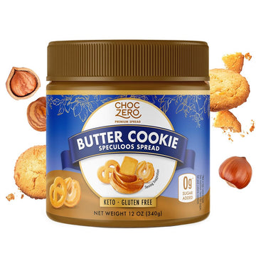 Choczero Keto Cookie Butter Spread - No Sugar Added, Gluten Free, Low Carb Speculoos, Biscuit, Keto Friendly, Nut Butter Alternative, Dessert Hummus, Naturally Sweetened With Monk Fruit (1 Jar, 12 Oz)