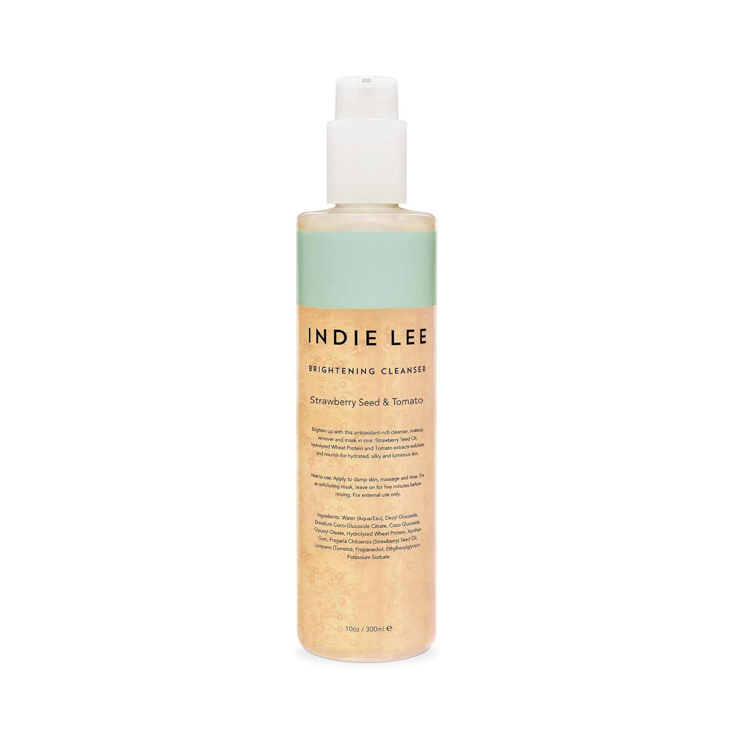 Indie Lee Brightening Facial Cleanser - Daily Hydrating Cleanser, Makeup Remover & Exfoliating Face Mask To Brighten, Firm & Protect Dry Skin - Clean, Gentle Face Wash (4.2Oz)