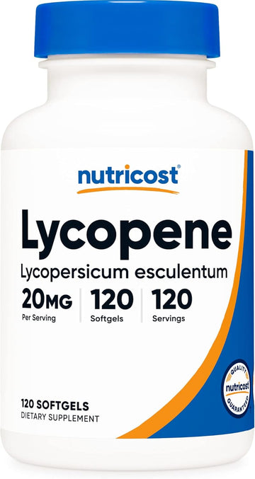 Nutricost Lycopene (20mg) 120 Softgels - Gluten Free, Non-GMO