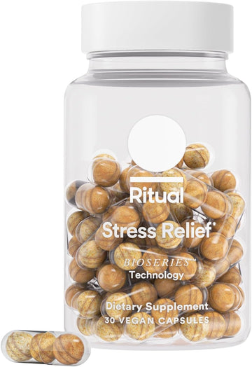 Ritual Stress Supplement with First-of-its-Kind BioSeries Technology with 8-Hour Support (Shoden? Ashwagandha, Suntheanine? L-Theanine and Saffron as affron?*, 30 Capsules