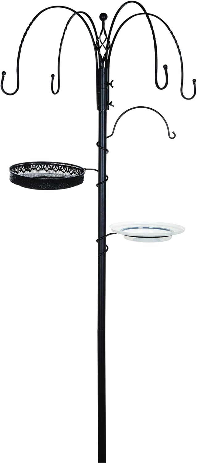 Gardman A04390 Decorative Bird Feeding Station - Black, Built Dimensions 228cm x 64cm x 64cm :Garden