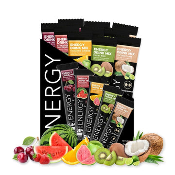 Clean Simple Eats Energy Drink Mix, With 100Mg Caffeine, Variety Pack (10 Servings)