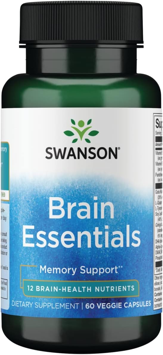 Swanson Brain Essentials 60 Veg Capsules