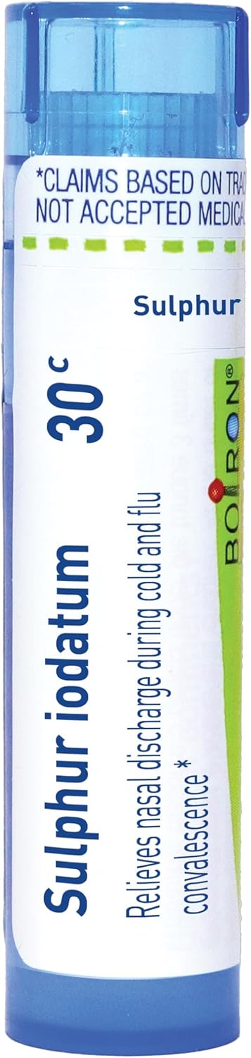 Boiron Sulphur Iodatum 12C Homeopathic Medicine For Runny Nose - 80 Pellets