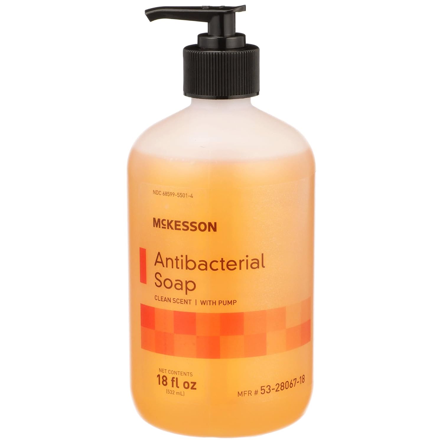 Mckesson Hand Soap With Pump Bottle, Clean Scent, 18 Oz, 12 Count