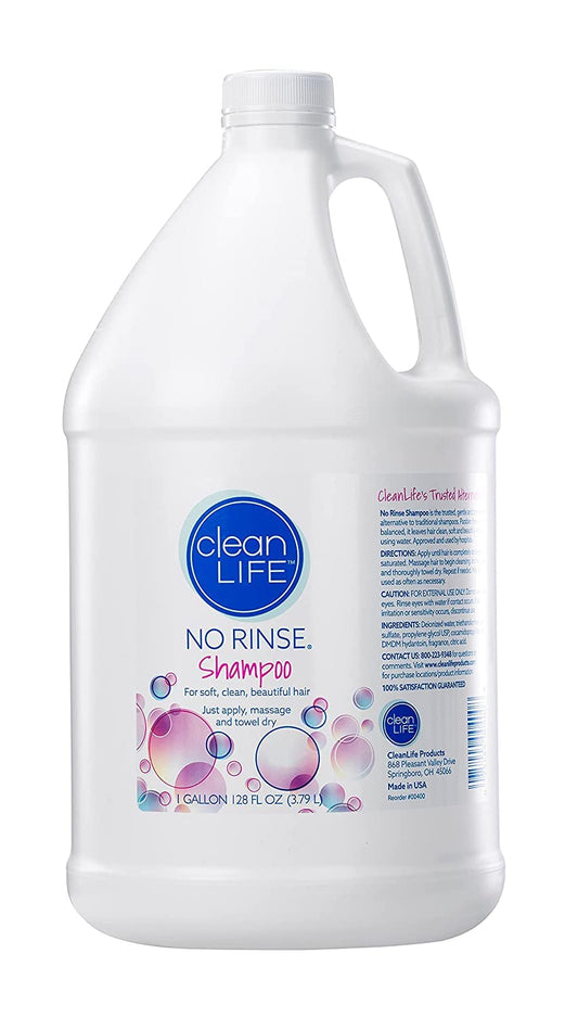 No-Rinse Shampoo, (1 Gallon) - Leaves Hair Fresh, Clean And Odor-Free, Rinse-Free Formula : Health & Household