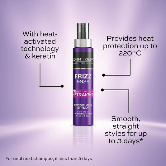 John Frieda Frizz Ease 3 Day Straight Semi Permanent Styling Spray, 100 Ml