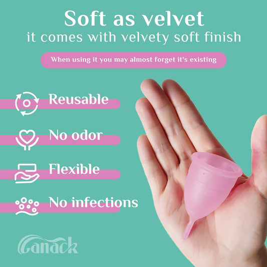 Menstrual Cups, Reusable Menstrual Cups, Tampon and Pad Alternative, Silicon Cups Heavy Flow, Last 12 Hours Period Cups(Pink, S- Pack of One)