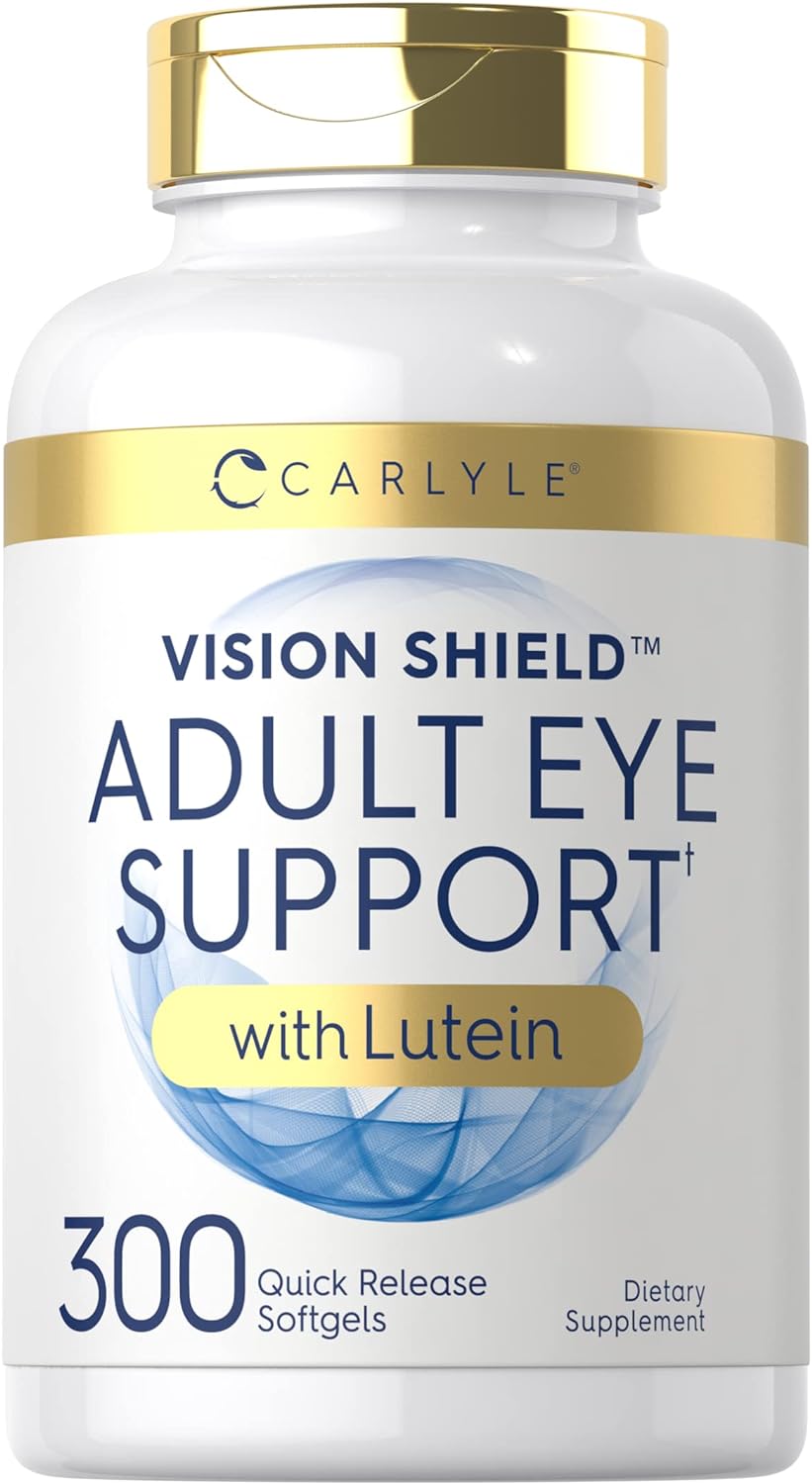 Carlyle Adult Eye Support | 300 Capsules | with Lutein and Zeaxanthin | Non-GMO and Gluten Free Supplement