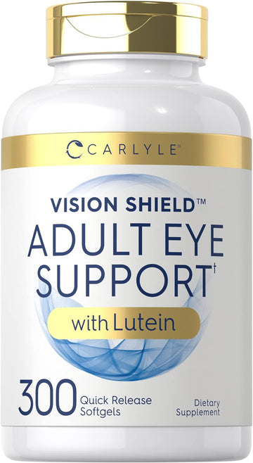 Carlyle Adult Eye Support | 300 Capsules | With Lutein And Zeaxanthin | Non-Gmo And Gluten Free Supplement