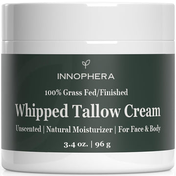 Whipped Beef Tallow Cream For Skin Care - Grass Fed & Grass Finished - 100% Natural Moisturizer For Sensitive Skin - Handmade Face & Body Lotion - Unscented & Odorless - 1.4 Oz