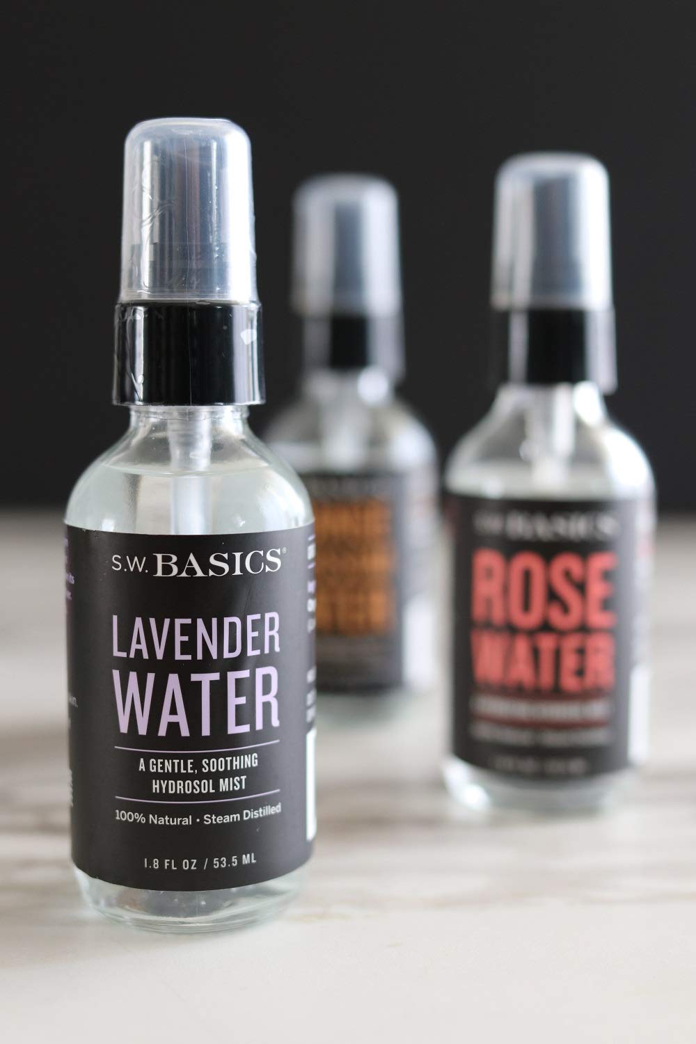 S.W. Basics Lavender Water Facial Mist, Hydrating And Toning Face Spray, Organic And Cruelty Free, 1.8 Fl Oz : Beauty & Personal Care