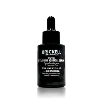 Brickell Men'S Anti Aging Hyaluronic Acid Serum For Face, Day Face Serum For Men, Natural & Organic Facial Serum With Protein Peptides To Restore Collagen And Firmness, 1 Ounce, Unscented