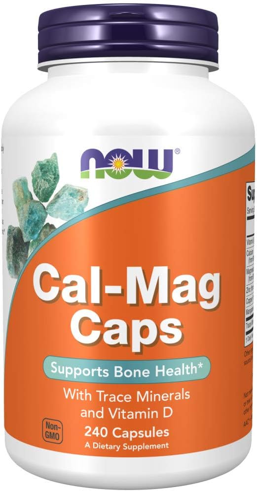 NOW Supplements, Cal-Mag with Zinc, Copper, Manganese and Vitamin D, 240 Capsules