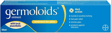 Germoloids Haemorrhoid Treatment & Piles Treatment Ointment, Triple Action With Anaesthetic To Numb The Pain & Itch, 55 Ml ( Pack Of 1)