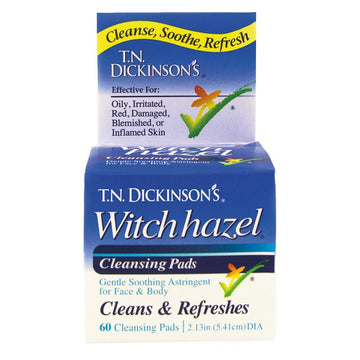 T.N. Dickinson'S Witch Hazel Cleansing Pads, 60 Count