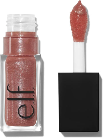 E.L.F. Glow Reviver Lip Oil Glimmer, Nourishing Tinted Lip Oil For A High-Shine Finish, Infused With Jojoba Oil, Vegan & Cruelty-Free, Princess Cut