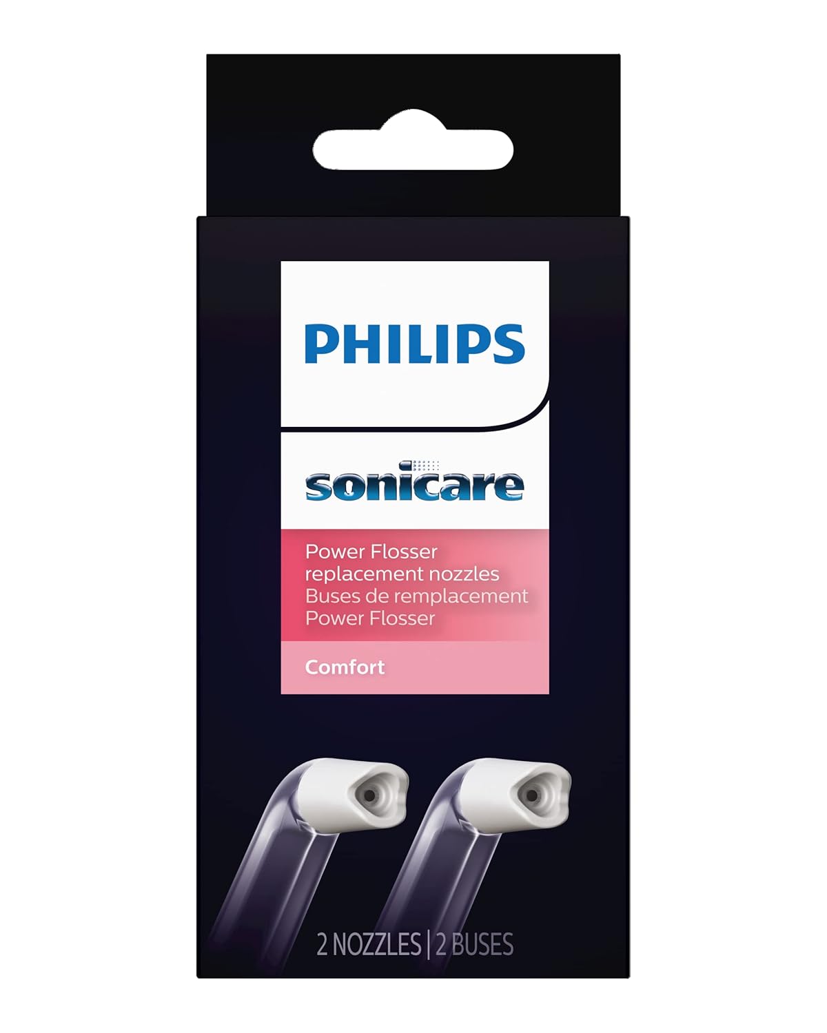 Philips Sonicare Power Flosser Standard Tips (F1), 2Pk, White Hx3042/00