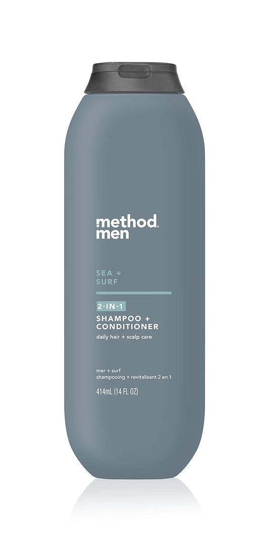 Method Men 2-In-1 Shampoo + Conditioner; Sea + Surf; Pack Of 6; Sea & Surf; 6 Count