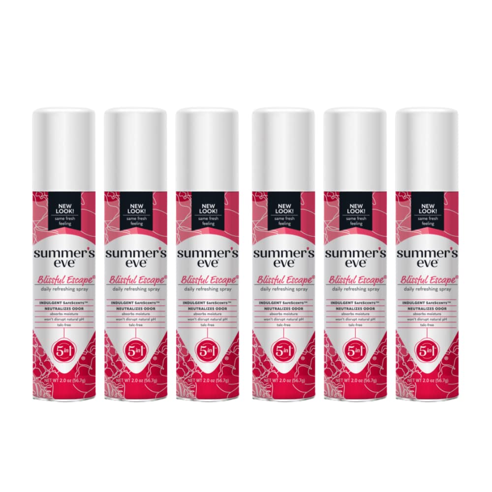 Summer'S Eve Feminine Deodorant Freshening Spray, Blissful Escape 2 Ounce (Pack Of 6)