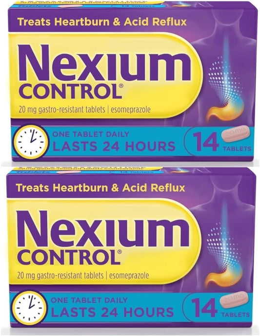 Nexiumm Control Heartburn And Acid Reflux Relief Tablets, 28 Count (14 X 2)