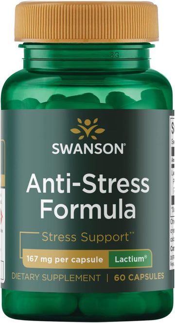 Swanson Women'S Anti-Stress Formula (Lactium) - Helps Counter Stress, Promotes Relaxation And Sleep Support - (60 Capsules, 167Mg) 1 Pack