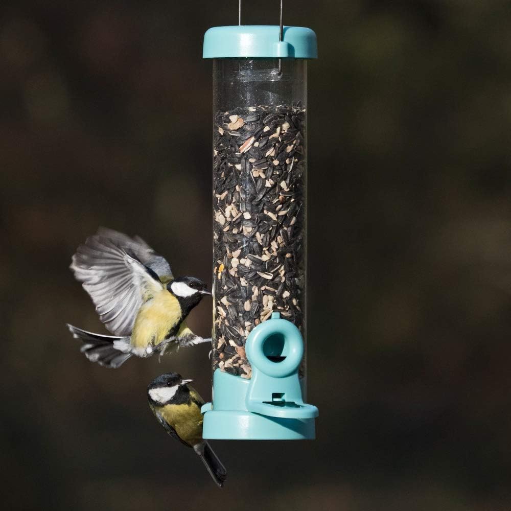 Jacobi Jayne FLO-S1B Bird Feeder, Aqua, Small :Garden