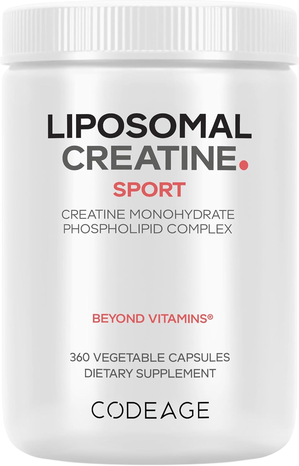 Codeage Liposomal Creatine Monohydrate Supplement, Pure Creatine 2500Mg - 3 Months Supply, Micronized, Creatinine Muscles Sports Nutrition And Athletes, Non-Gmo - 360 Capsules