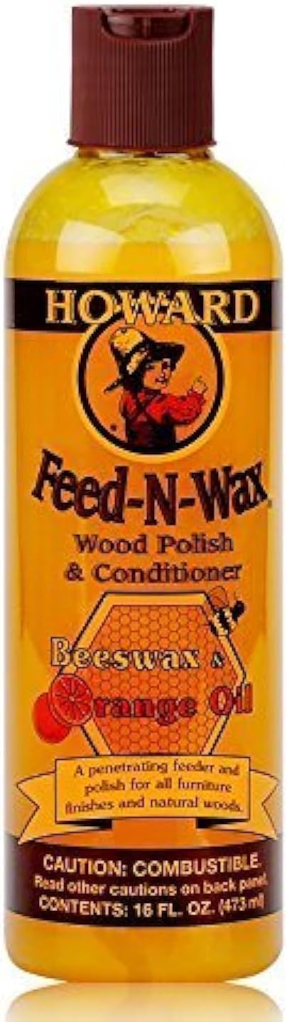 Howard FW0016 Feed-N-Wax Wood Polish and Conditioner, 16-Ounce (3-Pack)