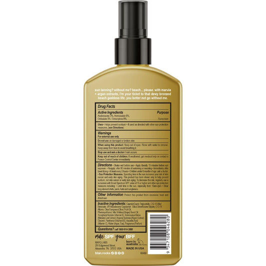 B.Tan Spf 7 Deep Tanning Dry Spray | Beach... Please Tanning Oil - Get A Deep Bronze & Golden Tan, Deeply Nourishes Skin From Marula & Argan Oil, Hint Of Self Tan, Vegan, Cruelty Free, 236Ml