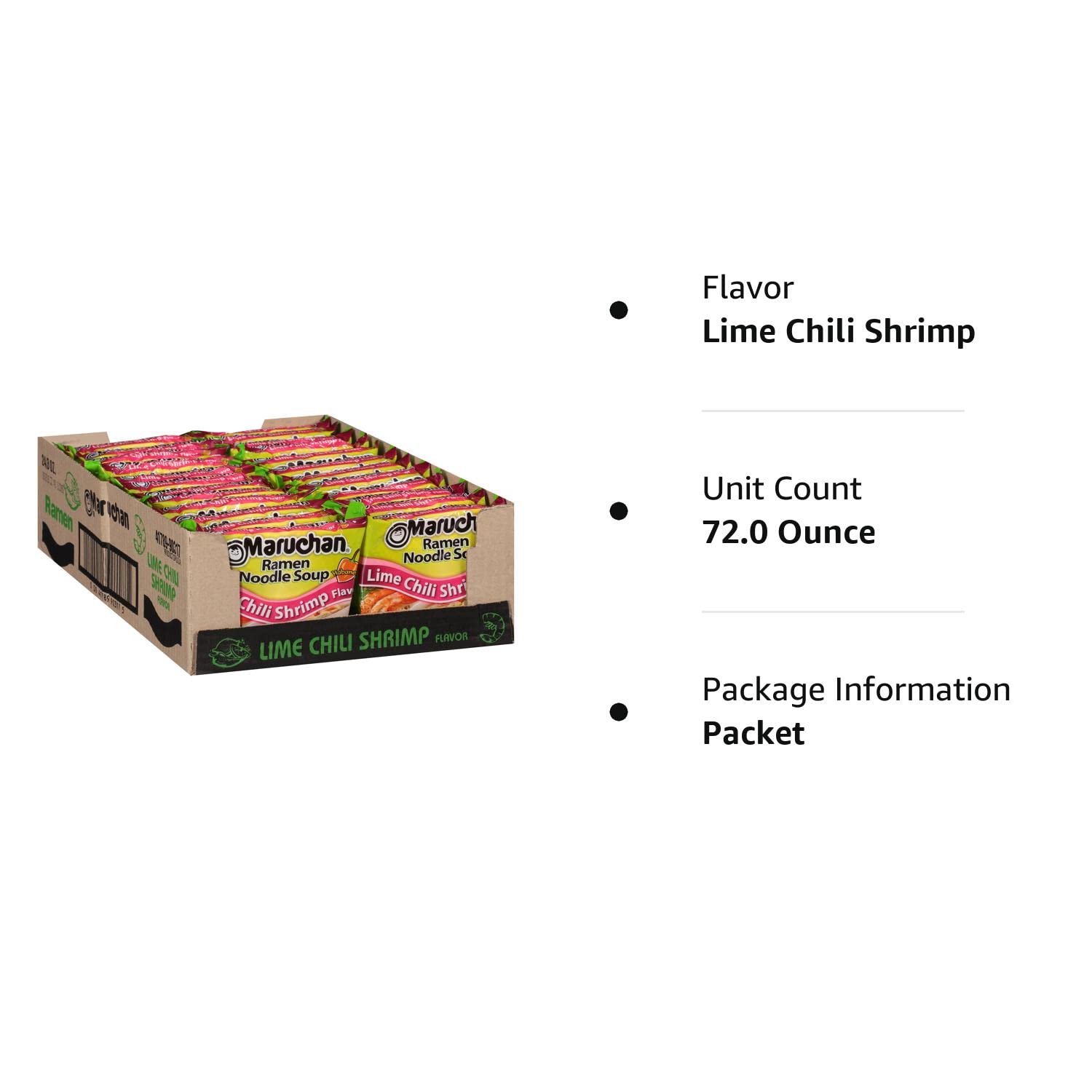 Maruchan Ramen Lime Chili Shrimp Flavor, 3.0 Oz, Pack of 24 : Packaged Noodle Soups : Grocery & Gourmet Food