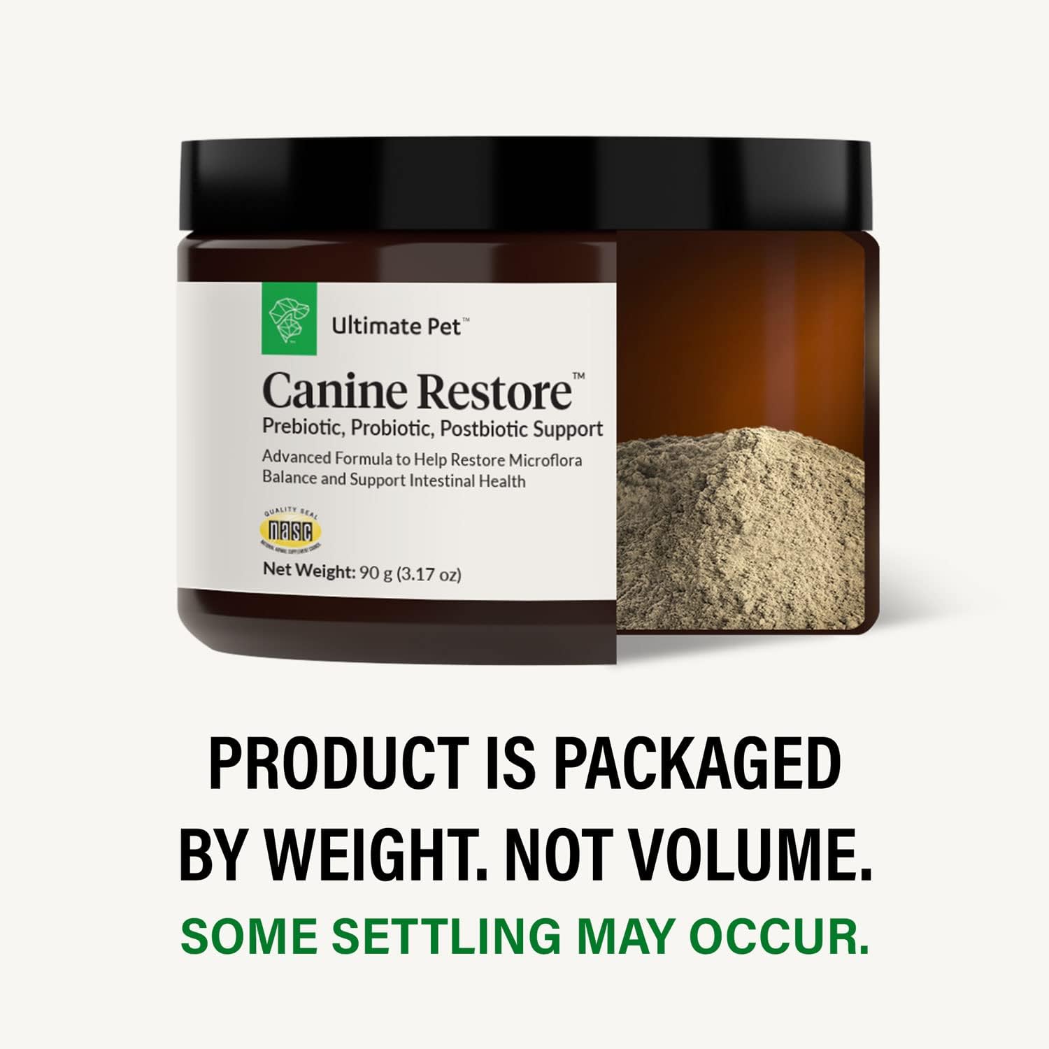 Ultimate Pet Nutrition Canine Restore, Prebiotic, Probiotic, Postbiotic, Digestive Health, Immunity Support, Vet Formulated, Powder, Food Topper : Pet Supplies