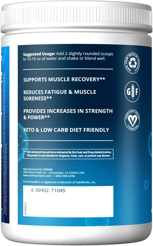 MRM Nutrition Reload BCAA+G Post-Workout Recovery| Island Fusion Flavored| 9.6g Amino Acids| with CarnoSyn®| Muscle Recovery| Keto Friendly| 26 Servings : Health & Household