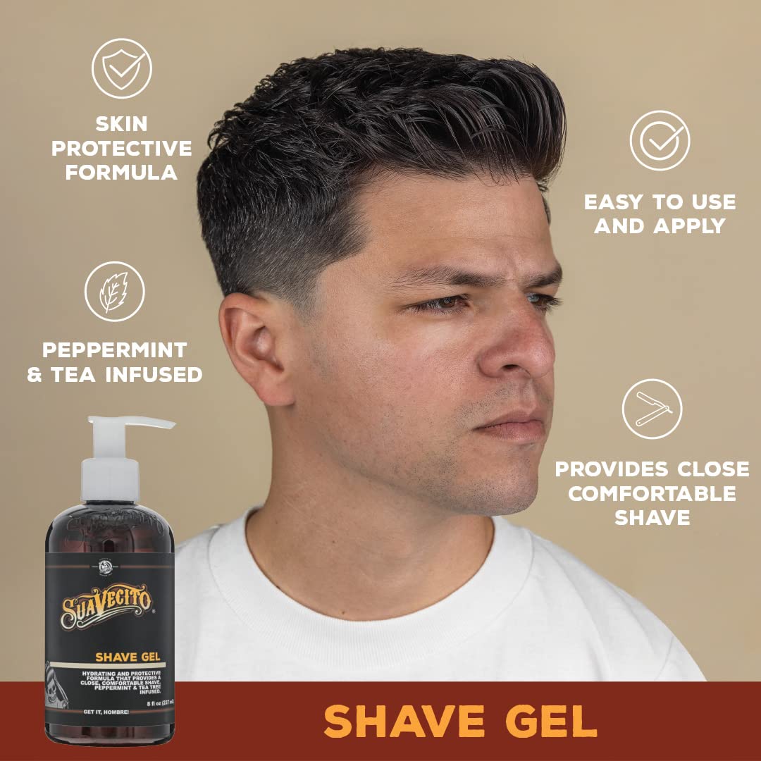 Suavecito Shave Gel 8 Oz. Pump Bottle Hydrating & Skin Protective Formula Men'S Grooming : Beauty & Personal Care