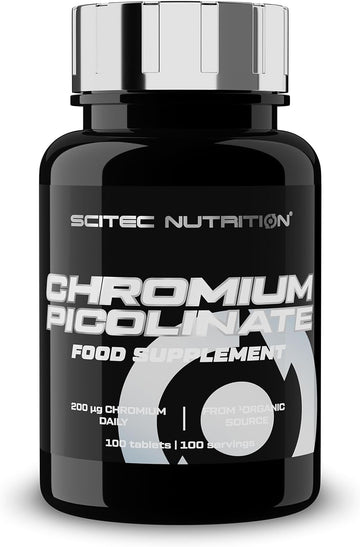 Scitec Nutrition Chromium Picolinate - Essential Mineral For Macronutrient Metabolism And Healthy Blood Glucose - Yeast-Free Vegetarian Formula - Science-Backed Support, 100 Tablets