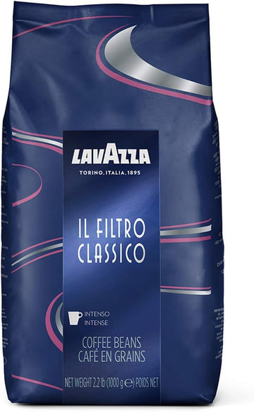 Lavazza Il Filtro Classico Dark Roast Whole Bean Coffee 2.2Lb Bag ,Authentic Italian, Blended And Roasted In Italy, Dark Chocolate And Hazelnut Aromatic Notes