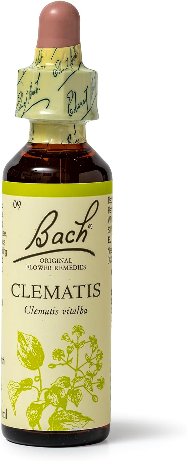 Bach Original Flower Remedies (Clematis) Live The Day, Be Focused, Emotional Wellness, Natural Flower Essence, 20Ml