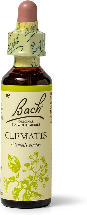 Bach Original Flower Remedies (Clematis) Live The Day, Be Focused, Emotional Wellness, Natural Flower Essence, 20Ml