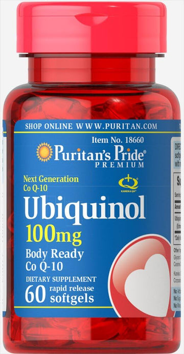 Puritan'S Pride Ubiquinol 100 Mg, 60 Rapid Release Softgels (18660)