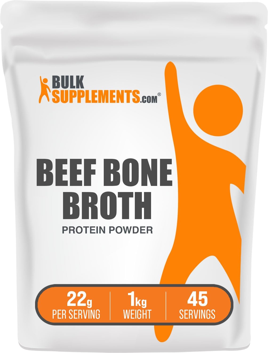 BULKSUPPLEMENTS.COM Beef Bone Broth Protein Powder - Unflavored, Glute