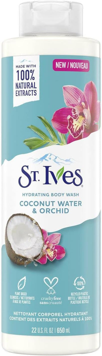 St. Ives Hydrating Body Wash, Coconut Water And Orchid (650Ml) Made With 100% Natural Extracts