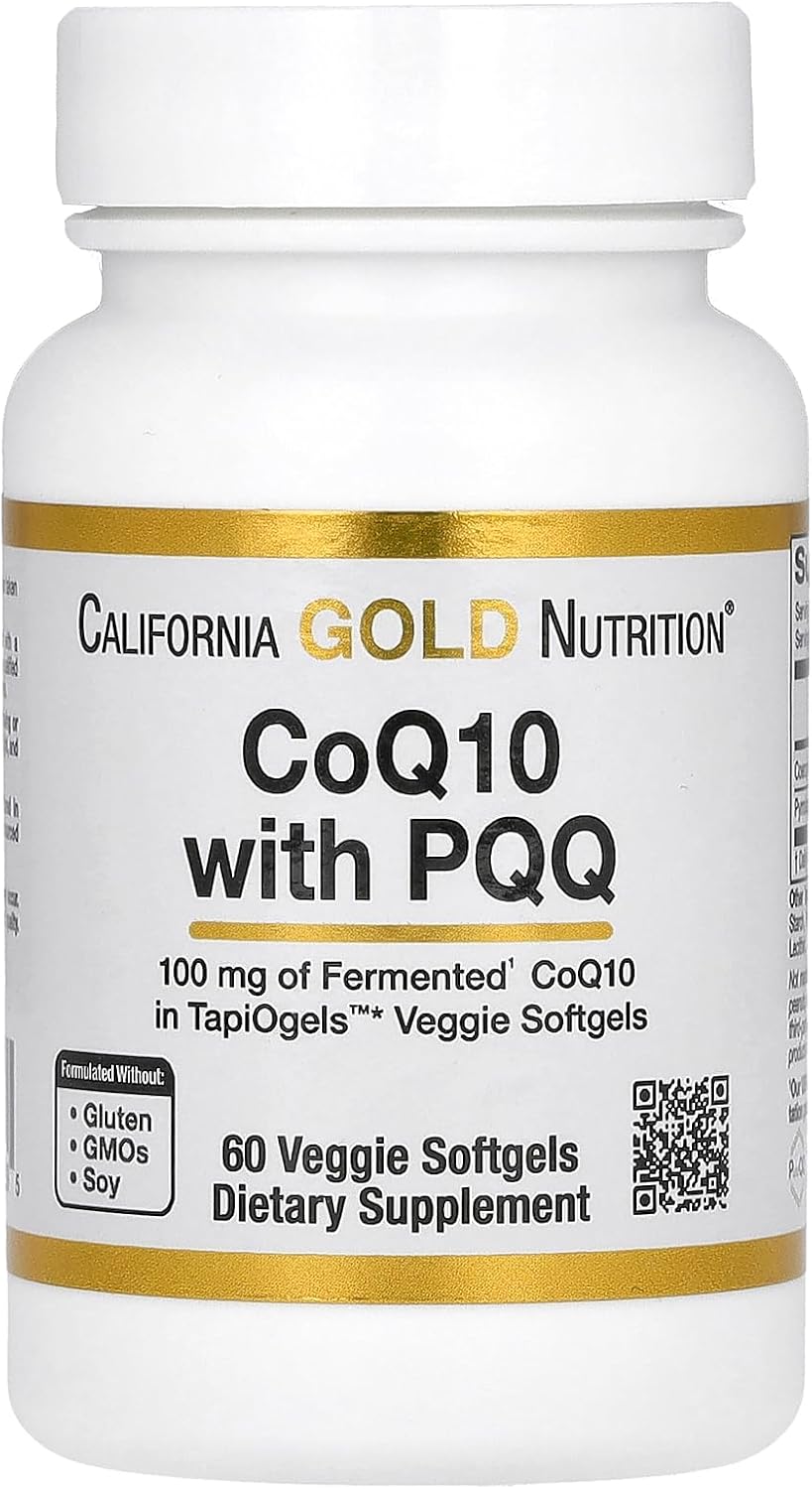 California Gold Nutrition Coq10 With Pqq, 100 Mg, 60 Veggie Softgel