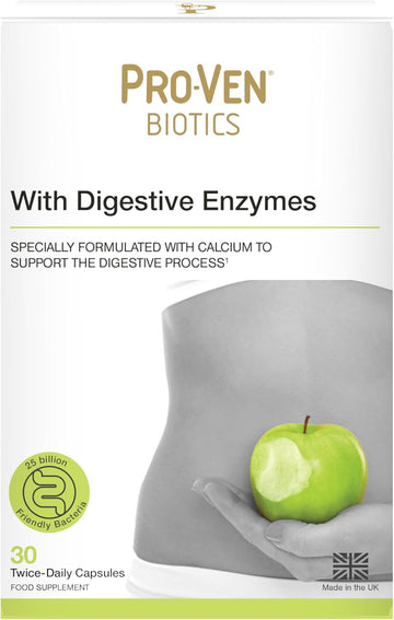 Proven Probiotics Acidopholus And Bifidus With Digestive Enzymes Capsules, 30-Count