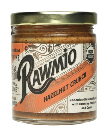 Rawmio Organic Hazelnut Crunch Spread, 6 Oz. Jar, 6 Serving Per Jar - Raw, Organic, Vegan, Gluten-Free